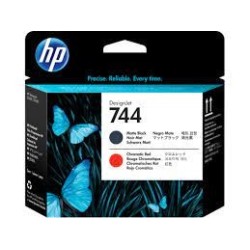 CABEZAL DE IMPRESION HP Nº 744 negro mate/rojo