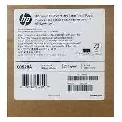 HP PAPEL INYECCIÓN DE TINTA  FOTOGRÁFICO SATINADO, 610 MM X 30.5 M, 235GR,24" MÁXIMA ABSORCIÓN DE TINTA, SECADO RÁPIDO (Q8920A)