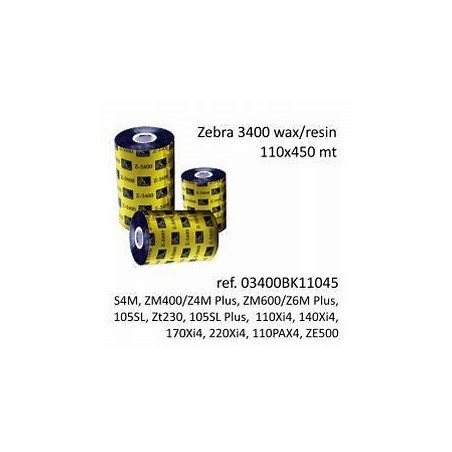 RIBBON ZEBRA 3400 (03400BK11045)
