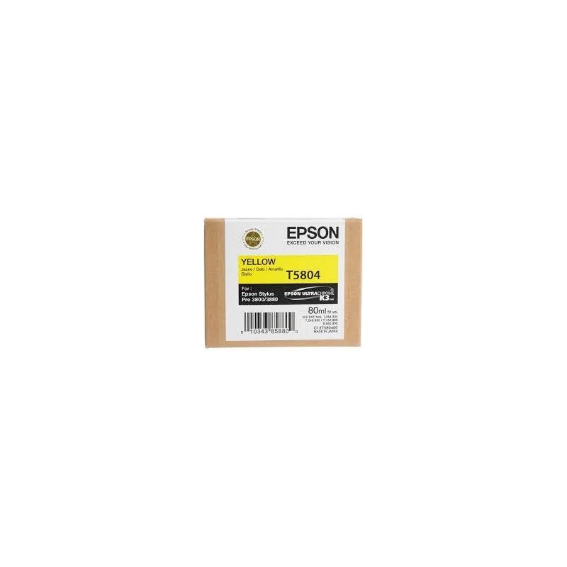 Cartucho EPSON STYLUS PRO 3880 (T5804) amarillo