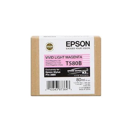 Cartucho EPSON STYLUS PRO 3880 (T580B) magenta vivo